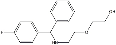 2-(2-{[(4-fluorophenyl)(phenyl)methyl]amino}ethoxy)ethan-1-ol Struktur