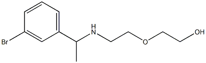 2-(2-{[1-(3-bromophenyl)ethyl]amino}ethoxy)ethan-1-ol Struktur