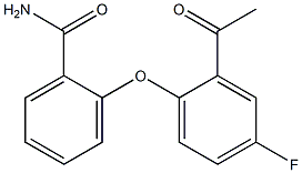 2-(2-acetyl-4-fluorophenoxy)benzamide Struktur