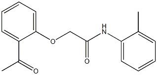 2-(2-acetylphenoxy)-N-(2-methylphenyl)acetamide Struktur