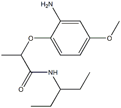 2-(2-amino-4-methoxyphenoxy)-N-(pentan-3-yl)propanamide Struktur