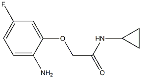 2-(2-amino-5-fluorophenoxy)-N-cyclopropylacetamide Struktur