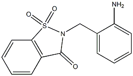 2-(2-aminobenzyl)-1,2-benzisothiazol-3(2H)-one 1,1-dioxide Struktur