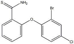 2-(2-bromo-4-chlorophenoxy)benzene-1-carbothioamide Struktur