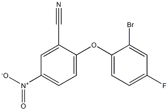 2-(2-bromo-4-fluorophenoxy)-5-nitrobenzonitrile Struktur