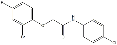 2-(2-bromo-4-fluorophenoxy)-N-(4-chlorophenyl)acetamide Struktur