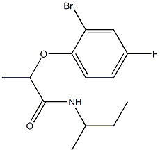 2-(2-bromo-4-fluorophenoxy)-N-(butan-2-yl)propanamide Struktur