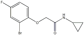 2-(2-bromo-4-fluorophenoxy)-N-cyclopropylacetamide Struktur