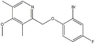 2-(2-bromo-4-fluorophenoxymethyl)-4-methoxy-3,5-dimethylpyridine Struktur