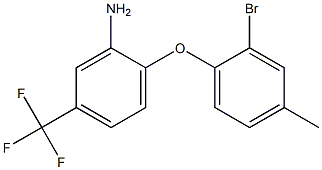 2-(2-bromo-4-methylphenoxy)-5-(trifluoromethyl)aniline Struktur