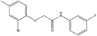 2-(2-bromo-4-methylphenoxy)-N-(3-fluorophenyl)acetamide Struktur