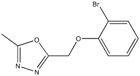 2-(2-bromophenoxymethyl)-5-methyl-1,3,4-oxadiazole Struktur