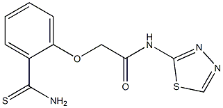 2-(2-carbamothioylphenoxy)-N-(1,3,4-thiadiazol-2-yl)acetamide Struktur