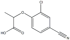 2-(2-chloro-4-cyanophenoxy)propanoic acid Struktur