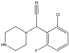 2-(2-chloro-6-fluorophenyl)-2-(piperazin-1-yl)acetonitrile Struktur