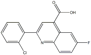 2-(2-chlorophenyl)-6-fluoroquinoline-4-carboxylic acid Struktur