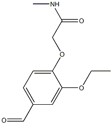 2-(2-ethoxy-4-formylphenoxy)-N-methylacetamide Struktur