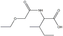 2-(2-ethoxyacetamido)-3-methylpentanoic acid Struktur