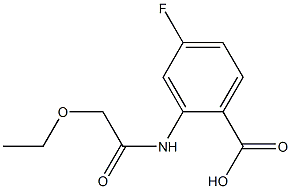 2-(2-ethoxyacetamido)-4-fluorobenzoic acid Struktur