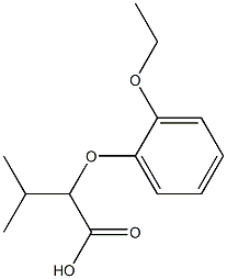 2-(2-ethoxyphenoxy)-3-methylbutanoic acid Struktur