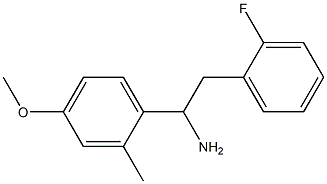 2-(2-fluorophenyl)-1-(4-methoxy-2-methylphenyl)ethan-1-amine Struktur