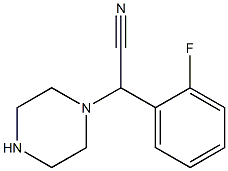 2-(2-fluorophenyl)-2-(piperazin-1-yl)acetonitrile Struktur