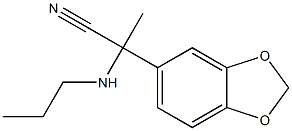 2-(2H-1,3-benzodioxol-5-yl)-2-(propylamino)propanenitrile Struktur