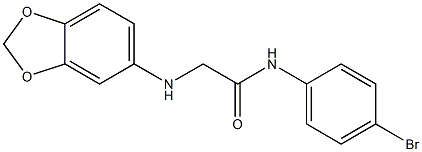 2-(2H-1,3-benzodioxol-5-ylamino)-N-(4-bromophenyl)acetamide Struktur