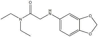 2-(2H-1,3-benzodioxol-5-ylamino)-N,N-diethylacetamide Struktur