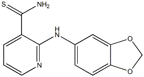 2-(2H-1,3-benzodioxol-5-ylamino)pyridine-3-carbothioamide Struktur