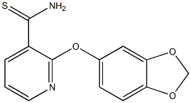 2-(2H-1,3-benzodioxol-5-yloxy)pyridine-3-carbothioamide Struktur