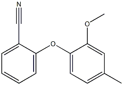 2-(2-methoxy-4-methylphenoxy)benzonitrile Struktur