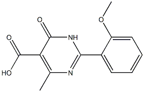 2-(2-methoxyphenyl)-4-methyl-6-oxo-1,6-dihydropyrimidine-5-carboxylic acid Struktur