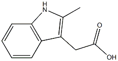 2-(2-methyl-1H-indol-3-yl)acetic acid Struktur