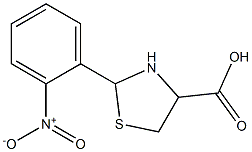 2-(2-nitrophenyl)-1,3-thiazolidine-4-carboxylic acid Struktur