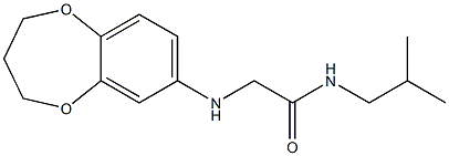 2-(3,4-dihydro-2H-1,5-benzodioxepin-7-ylamino)-N-(2-methylpropyl)acetamide Struktur