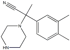 2-(3,4-dimethylphenyl)-2-(piperazin-1-yl)propanenitrile Struktur