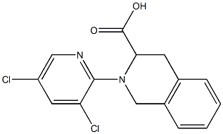 2-(3,5-dichloropyridin-2-yl)-1,2,3,4-tetrahydroisoquinoline-3-carboxylic acid Struktur