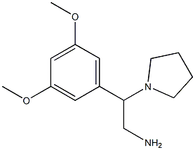 2-(3,5-dimethoxyphenyl)-2-(pyrrolidin-1-yl)ethan-1-amine Struktur