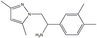 2-(3,5-dimethyl-1H-pyrazol-1-yl)-1-(3,4-dimethylphenyl)ethan-1-amine Struktur