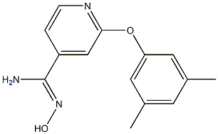 2-(3,5-dimethylphenoxy)-N'-hydroxypyridine-4-carboximidamide Struktur