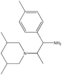 2-(3,5-dimethylpiperidin-1-yl)-1-(4-methylphenyl)propan-1-amine Struktur