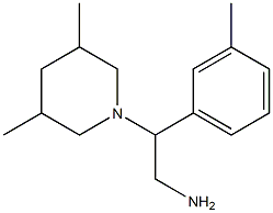 2-(3,5-dimethylpiperidin-1-yl)-2-(3-methylphenyl)ethanamine Struktur