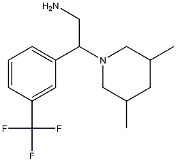 2-(3,5-dimethylpiperidin-1-yl)-2-[3-(trifluoromethyl)phenyl]ethan-1-amine Struktur