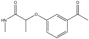 2-(3-acetylphenoxy)-N-methylpropanamide Struktur