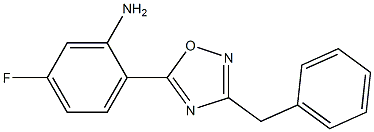 2-(3-benzyl-1,2,4-oxadiazol-5-yl)-5-fluoroaniline Struktur