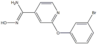 2-(3-bromophenoxy)-N'-hydroxypyridine-4-carboximidamide Struktur