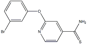 2-(3-bromophenoxy)pyridine-4-carbothioamide Struktur