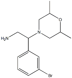 2-(3-bromophenyl)-2-(2,6-dimethylmorpholin-4-yl)ethanamine Struktur