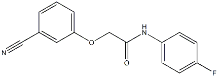 2-(3-cyanophenoxy)-N-(4-fluorophenyl)acetamide Struktur